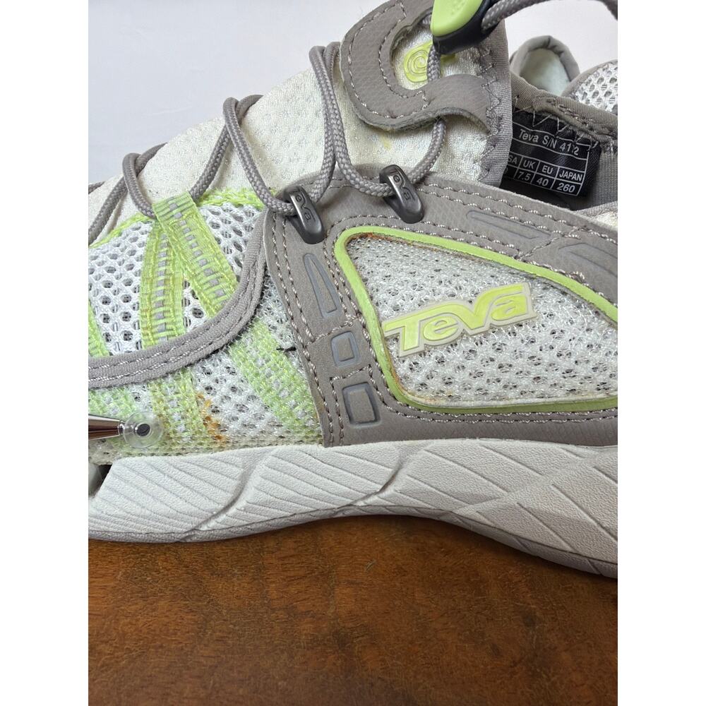 Teva White Grey Green Pull-On Sneakers Size 9 - Picture 7 of 11
